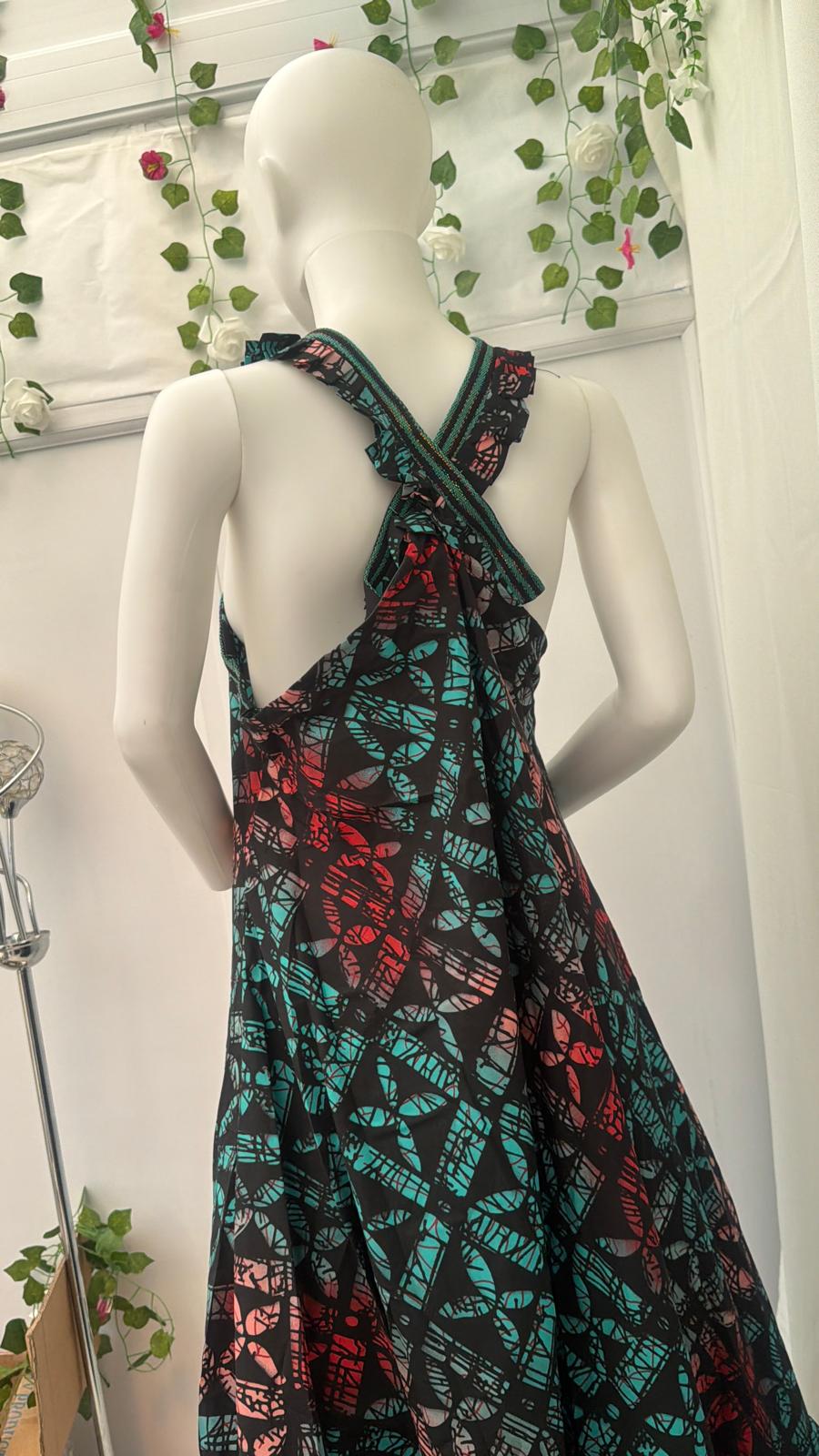 Long sleeveless African print/Ankara gown