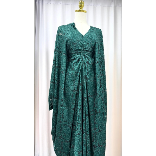 Royal Emerald Lace Gown