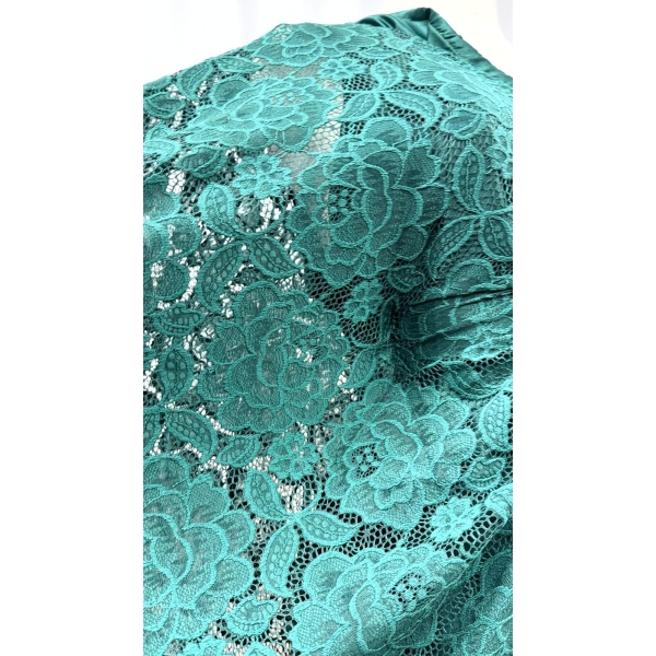 Royal Emerald Lace Gown