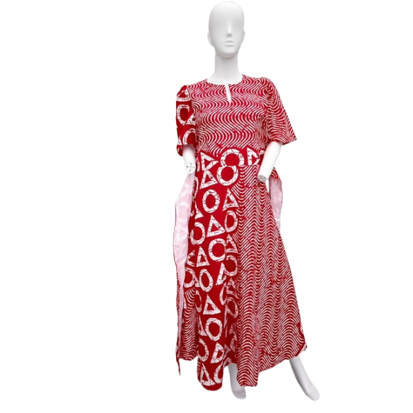 Aubrey dress Red and White
