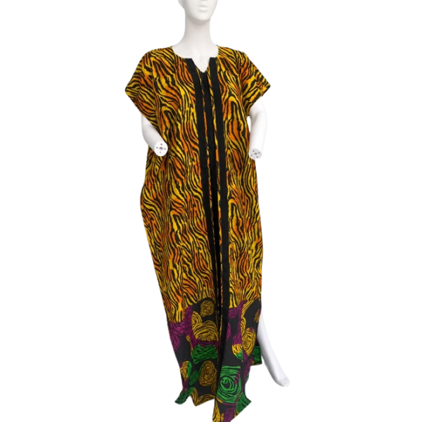 The Tiger-Stripe Contrast-Hem Bubu